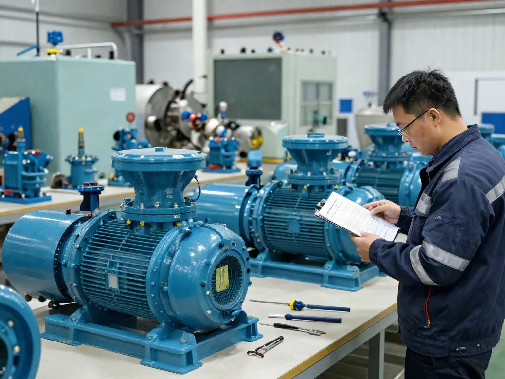 Inspección de Bombas KSB Venezuela en un entorno industrial.